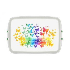 Biodora - Lunchbox with print "Butterfly" (organic plastic)