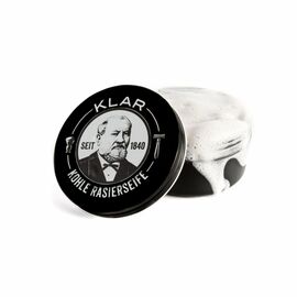 Klar - shaving soap activated charcoal, 110g palm oil free