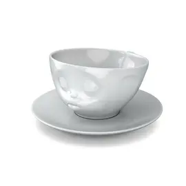 FIFTYEIGHT PRODUCTS - Kissing coffee cup and saucer
