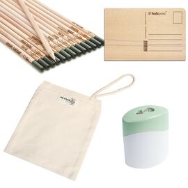 Wooden mail - writing set