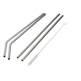 Made Sustained - drinking straws stainless steel with cleaning brush