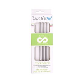 Dora - stainless steel drinking straws with cleaning brush