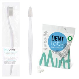 Biobrush - toothbrush tablets plus toothbrush made from bioplastics