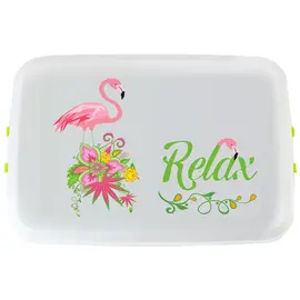 Biodora - Boîte à lunch imprimée "Flamingo" (bioplastique)