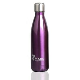 Made Sustained - stainless steel drinking bottle plastic free in purple gloss 500ml