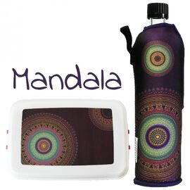 Biodora - Drinking bottle with lunch box Mandala (organic plastic)