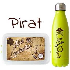 Dora - Piraten Set Lunchbox und Trinkflasche