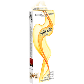 Glyde – Sheer Dams - Creme/Vanilla, 4 Latex-Schutztücher