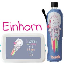 Dora - unicorn school set with bottle and lunch box