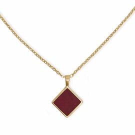 KAALEE - Necklace 45cm Square redwine