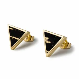 KAALEE - stud earrings TRIANGLE blackgold
