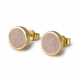 KAALEE - stud earrings ROUND rose gold