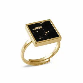 KAALEE - Ring Square blackgold