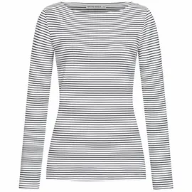 Longsleeve pour femmes - Stripes - white/navy