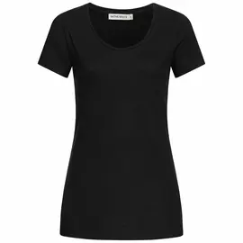 Slub T-Shirt für Damen - Basic A-Linie - black