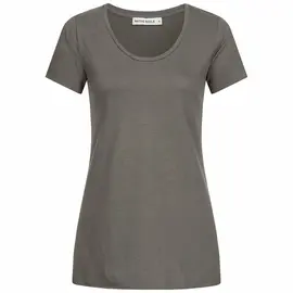Slub T-Shirt for women - Basic A-Linie - dark grey