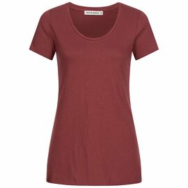 Slub T-Shirt for women - Basic A-Linie - wine red