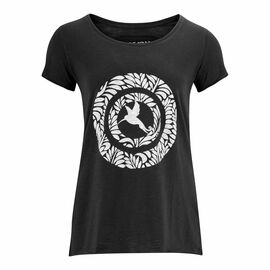 Slub T-Shirt für Damen -Circle Kolibri - black