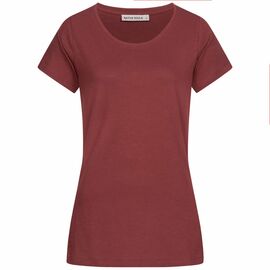 Slub T-Shirt für Damen - Basic - wine red