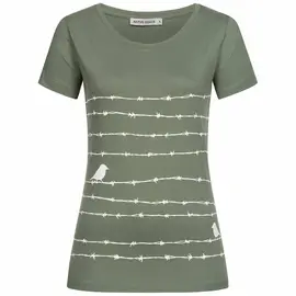 T-Shirt for women - Barbwire - moss green