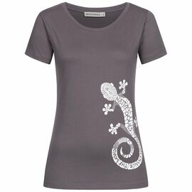 T-Shirt für Damen - Gecko - charcoal