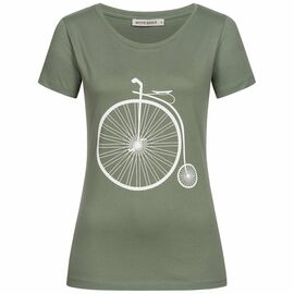 T-Shirt for women - Retro Bike - moss green