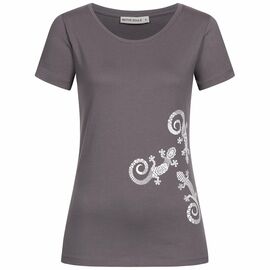 T-Shirt for women - Three Geckos - charcoal