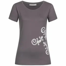 T-Shirt für Damen - Three Geckos - charcoal