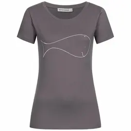 T-Shirt für Damen - Whale - charcoal