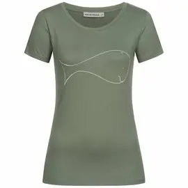 T-Shirt for women - Whale - moss green