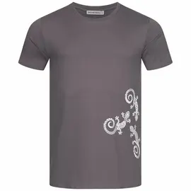 Men's t-shirt - Three Geckos - charcoal
