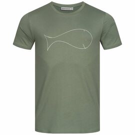 Men's t-shirt - Whale - moss green