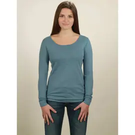 Longsleeve Basic pour femmes - light blue