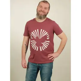 Men's t-shirt - Dove Sun - berry
