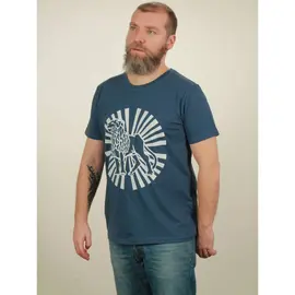 T-Shirt Hommes - Lion Sun - dark blue