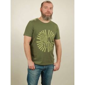 Men's t-shirt - Lion Sun - green