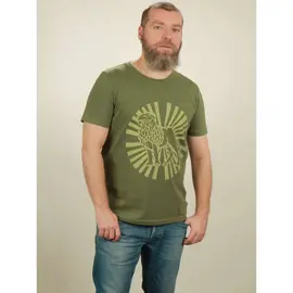 T-Shirt Hommes - Lion Sun - green
