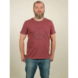 Men's t-shirt - Peace - berry