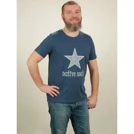 Men's t-shirt -Star - dark blue