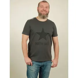Men's t-shirt -Star - dark grey