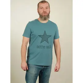 T-Shirt Herren - Star - light blue