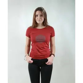 T-Shirt for women - Flower Of Life - burning red