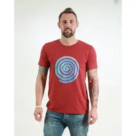 T-Shirt Herren - Loop - burning red