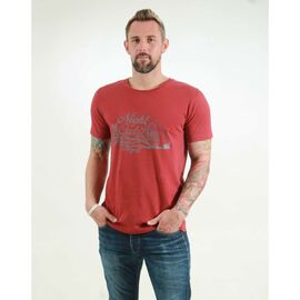 Men's t-shirt - Night Owl - burning red