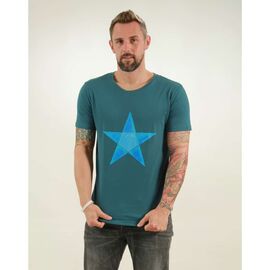 Men's t-shirt - Origami Star - deep teal