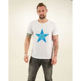 Men's t-shirt - Origami Star - white