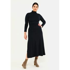 Maxi dress "CLE-O" in black from 100% organic cotton