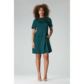 Summer dress with sleeves "Lo-La" in green from 100% Tencel