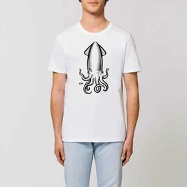 Deep Sea Squid T-shirt-Heather Grey