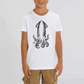 Deep Sea Kids Squid T-shirt-Heather Grey